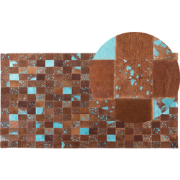 ALIAGA - Laagpolig vloerkleed - Bruin - 80 x 150 cm - Koeienhuid leer