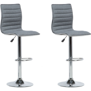 LUCERNE - Barkruk verstelbaar - Lichtgrijs - Polyester