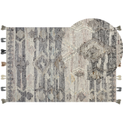 ARATASHEN - Kelim vloerkleed - Grijs - 160 x 230 cm - Wol