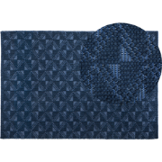 SAVRAN - Laagpolig vloerkleed - Marineblauw - 140 x 200 cm - Wol