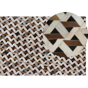 TUGLU - Laagpolig vloerkleed - Bruin - 140 x 200 cm - Leer