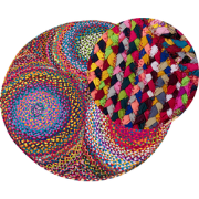 LADIK - Laagpolig vloerkleed - Multicolor - 140 cm - Katoen