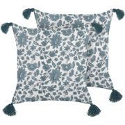 RUMEX  - Sierkussen set van 2 - Gebroken wit - 45 x 45 cm - Katoen