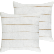 MILAS - Sierkussen set 2 - Gebroken wit/Beige - 50 x 50 cm - Linnen