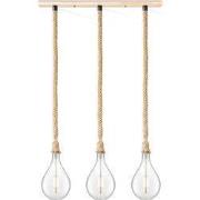 Home sweet home touw hanglamp Leonardo 3L Pear - helder
