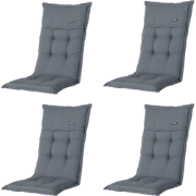 Madison -  Tuinstoelkussen Lage Rug Rib grey - Ca. 105x50 cm - Set van...