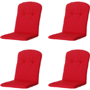 Madison -  Kuipstoelkussen Hoge Rug Panama red - Ca. 96x45 cm - Set va...