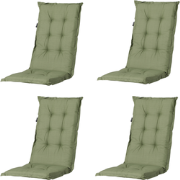 Madison -  Tuinstoelkussen Lage Rug Basic green - Ca. 105x50 cm - Set ...