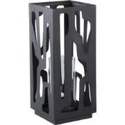 PTMD Windlicht Dewey - 18x18x42 cm - Ijzer - Zwart