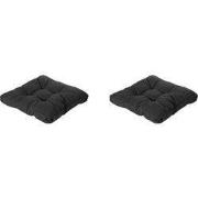 Madison -  Florance Zitkussen Rib black - Ca. 60x60 cm - Set van 2