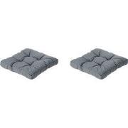 Madison -  Florance Zitkussen Rib grey - Ca. 73x73 cm - Set van 2