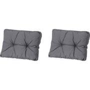 Madison -  Florance Rugkussen Panama grey - Ca. 43x73 cm - Set van 2