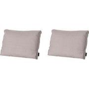 Madison -  Lounge Rugkussen Basic taupe - Ca. 40x60 cm - Set van 2