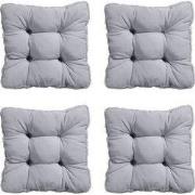 Madison -  Zitkussen Florance Panama light grey - Ca. 47x47 cm - Set v...
