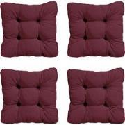 Madison -  Zitkussen Florance Panama bordeaux - Ca. 47x47 cm - Set van...