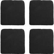 Madison -  Zitkussen Wicker Rib black - Ca. 48x48 cm - Set van 4