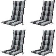 Madison -  Tuinstoelkussen Hoge Rug Alice grey - Ca. 123x50 cm - Set v...