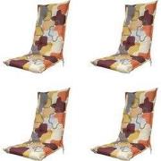 Madison -  Tuinstoelkussen Hoge Rug Grafi bordo - Ca. 123x50 cm - Set ...