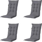 Madison -  Tuinstoelkussen Hoge Rug Oxford grey - Ca. 123x50 cm - Set ...