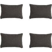 Madison -  Sierkussen Dark grey canvas eco+ - Ca. 30x50 cm - Set van 4