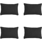 Madison -  Sierkussen Black canvas eco+ - Ca. 30x50 cm - Set van 4