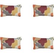 Madison -  Sierkussen Grafi bordo - Ca. 30x50 cm - Set van 4