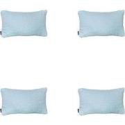 Madison -  Sierkussen Napels azure - Ca. 30x50 cm - Set van 4