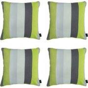 Madison -  Sierkussen Victoria green - Ca. 50x50 cm - Set van 4