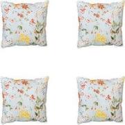 Madison -  Sierkussen Milly azure - Ca. 50x50 cm - Set van 4