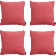 Madison -  Sierkussen Panama brick red - Ca. 60x60 cm - Set van 4
