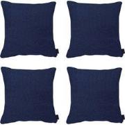 Madison -  Sierkussen Panama indigo - Ca. 60x60 cm - Set van 4