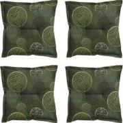 Madison -  Zitkussen Circle green - Ca. 50x50 cm - Set van 4