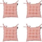 Madison -  Zitkussen Toscane Napels salmone - Ca. 46x46 cm - Set van 4