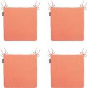 Madison -  Zitkussen Panama flame orange - Ca. 40x40 cm - Set van 4
