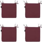 Madison -  Zitkussen Panama bordeaux - Ca. 40x40 cm - Set van 4