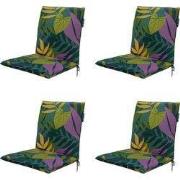 Madison -  Stapelstoelkussen Iven green - Ca. 97x49 cm - Set van 4