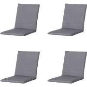 Madison -  Stapelstoelkussen Oxford grey - Ca. 97x49 cm - Set van 4