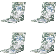 Madison -  Stapelstoelkussen Bliss blue - Ca. 97x49 cm - Set van 4