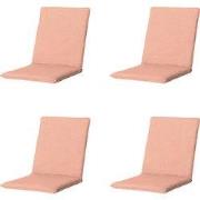 Madison -  Stapelstoelkussen Napels salmone - Ca. 97x49 cm - Set van 4