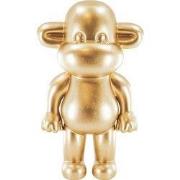 Ornament - Monkey Figurine 'The Legend'- Polyresin - Gold - 11x7x19cm