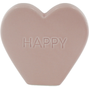 Ornament- Candy Heart 'HAPPY'- Light Pink- 13x4x11,5cm