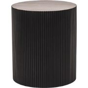 Side Table - Cylinder- MDF - Black - 39x45cm