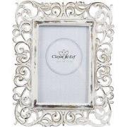 Clayre & Eef Fotolijst 10x15 cm Wit Kunststof