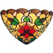 Lumilamp Wandlamp Tiffany 30x15x20 cm Geel Rood Glas