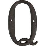 Clayre & Eef IJzeren Letter Q 13 cm Bruin IJzer
