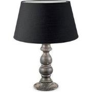 Home sweet home tafellamp Banjo vintage bruin & lampenkap Largo - zwar...