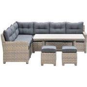 Garden Impressions Alaska lounge dining set 5-delig links - light teak...