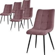 Eetkamerstoelen set van 6 Altorsa keukenstoelen met polyester hoes en ...
