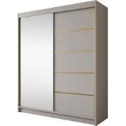 Meubella - Kledingkast Eagle - Beige - 180 cm - Met spiegel