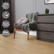4x Deluxe PVC klevende vinyl vloerbedekking voor 2,23 m² natuurlijke e...